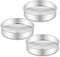 9½ Inch Cake Pan Set of 3, Deedro Stainless Steel Cake Pans Round Cake Baking Pans for Wedding Birthday Layer Cake, One-piece Molding, Healthy & Durable, Mirror Finish & Dishwasher Safe