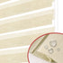 KCO Zebra Blinds for Windows, Dual Layer Roller Sheer Shades Blinds for Day and Night, Light Control Window Treatments Shades with Valance Cover, 40" W x 72" L, Striped Beige