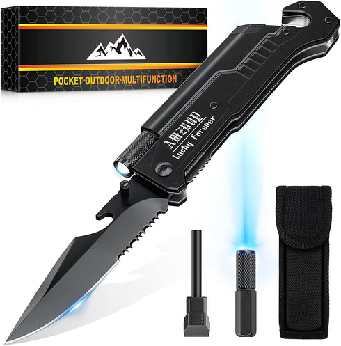 Valentines Day Gifts for Him Boyfriend: Stocking Stuffers for Men Dad Women Adults Present Idea, 7-In-1 Multi Tool Camping Fishing Cool Gadgets Birthday for Husband Who Have Everything Wants Nothing