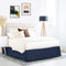 Nestl Pleated Bed Skirt, Easy Fit Bed Skirt, 14 Inch Tailored Drop Bed Skirt, Soft Double Brushed Premium Microfiber Ruffle Bed Skirt, Luxury Bedskirt, Hotel Bed Ruffle, King Bed Skirt Dark Blue