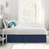 Nestl Pleated Bed Skirt, Easy Fit Bed Skirt, 14 Inch Tailored Drop Bed Skirt, Soft Double Brushed Premium Microfiber Ruffle Bed Skirt, Luxury Bedskirt, Hotel Bed Ruffle, King Bed Skirt Dark Blue
