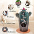 Backflow Incense Burner Cactus-like Waterfall Ceramic Incense Holder- Aromatherapy Ornament with 20 Incense Cones +30 Incense Sticks +1 Mat +1 Tweezer for Home Office Yoga Decor Gift
