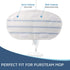 Flammi 8 Pack Steam Mop Pads for PurSteam ThermaPro 10-in-1 Steam Mop Washable Reusable Pads