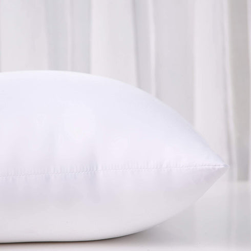 Acanva Throw Pillow Inserts Soft Couch Stuffer Polyester Square Form Washable Cushion Euro Sham Filler, 18''-2P, White, 2 Count