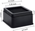 Utopia Bedding Pack of 8 Furniture and Bed Risers - Durable Plastic and Anti Slip Foam & Rubber Pad - 2 Inch Stackable Square Risers for Sofa, Bed, Table, and Chair Lifts (Black)