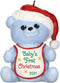 Hallmark Keepsake Christmas Ornament, Year Dated 2021, Baby Boy's First Christmas Blue Bear