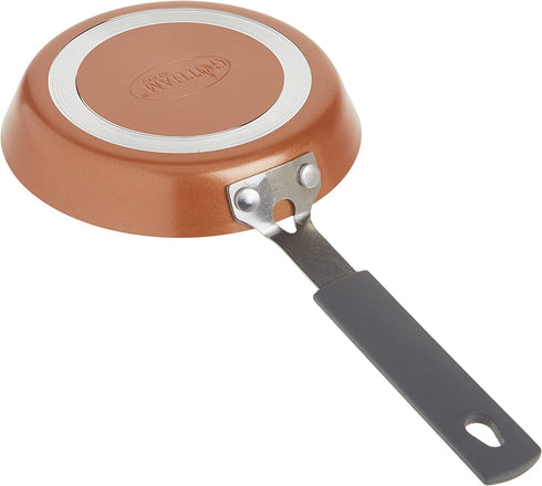 Gotham Steel Mini Nonstick Egg & Omelet Pan 5.5? Single Serve Frying Pan / Skillet, Diamond Infused, Multipurpose Pan Designed for Eggs, Omelets, Pancakes, Sliders, Rubber Handle, Dishwasher Safe