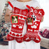 OurWarm 2Pcs Dog Christmas Stockings, Red Knit Dog Stockings with Picture Frame, Large Bone Shape Pet Stockings for Dogs Christmas Holiday Decoration