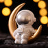 Amosfun Astronaut Figurine Resin Moon Spaceman Model Ornament Car Interior Figure for Astronaut Party Cake Topper Table Decoration (Gold)
