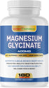 Magnesium Glycinate 400mg 180 Tablets - Maximum Strength, Healthy Relaxation, Muscle Function & Bone Support, Non-Laxative - Non GMO, Gluten Free