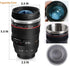 Camera Lens Coffee Mug,Comes with a Musical Note Spoon,Novelty Stainless Steel Camera Lens Mugs for Music Lover Photographer Filmmaker,by POXIWIN
