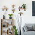 Sunexinlo Industrial Pipe Shelves Brackets, Cast Iron Heavy Duty Elbow Pipe Shelving Brackets, Black (4)
