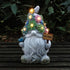 Gnome Garden Statues Outdoor Decor, Solar Gnome Figurines Lights for Garden Decoration Yard Art Gifts with 10 Warm White LEDs