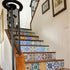 yazi Stair Stickers Decals Peel and Stick Viny Tile Backsplash Stair Brick Pattern Stair Riser Refurbished Stair Treads Decals Removable Staircase murals Christmas Decorate 7''W x 39''L (Set of 6)