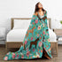 Multi Theme Blanket Size Lightweight Super Soft Comfortable Luxury Bed Blanket Microfiber(Flower Horse 40"x50")