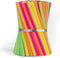 300ct Large Milkshake/Smoothie/Slush Straws, Disposable Jumbo Extra Wide Thick Long Plastic Drinking Straw, Assorted Colors, 9"x.26" (300) (Neon)