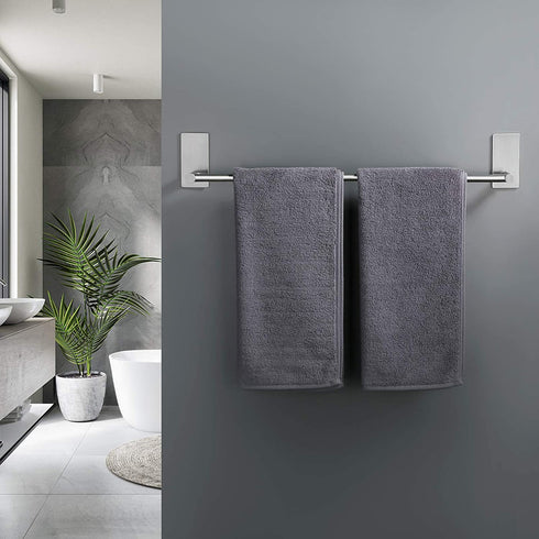 KES Adhesive Towel Bar 20-Inch Bathroom Towel Holder No Drill Stick on Towel Hanger Contemporary Style Wall Mount SUS 304 Stainless Steel Brushed Finish, A7000S50B-2