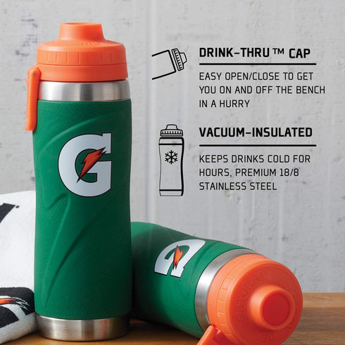 Gatorade Stainless Steel Sport Bottle, 26oz, Double-Wall Insulation
