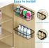 Wall Baskets, Packism 4 Pack Cabinet & Wall Mounted Wire Baskets, Multifunctional Hanging Wire Basket for Kitchen, Home, Office, Bathroom, Garage Storage, Wire Storage Baskets with Mount Hooks, Black
