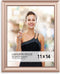 Langdon House 11x14 Rose Gold Picture Frame, Contemporary Glam Photo Frame 11 x 14, Wall Mount or Table Top, Celebration Collection