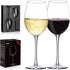 Crystal Wine Glasses - Hand Blown Red or White Wine Glasses -18 Ounce - Set of 2 - Lead-Free Premium Crystal - Long Stem Wine Glasses - Clear