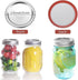 150PCS Regular Mouth Canning Lids, WOHOOW 70mm Mason Jar Canning Lids Regular Mouth, Split-Type Metal Lids for Canning, Food Grade Material Leak Proof Reusable Silver Lids with Silicone Seals Rings