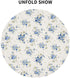 Spring Summer Blue Floral Tablecloth Round 60 Inches Elegant Watercolor Flower Tablecloth Polyester Washable Table Cover Table Cloth for Kitchen Dining Room Outdoor Picnic Patio Party