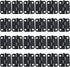 Black Cabinet Hinge, Antrader 1" x 3/4" Metal Foldable Butt Hinge for Cabinet Door Closet, Black, Pack of 24