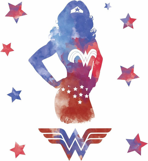 RoomMates RMK3602GM Wonder Woman Watercolor Peel and Stick Giant Wall Decals