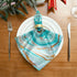 ALAZA Beautiful Juicy Turquoise Marble Cloth Napkins Dinner Napkins Set of 4,Reusable Table Napkins Washable Polyester Fabric for Cocktail Party Holiday Wedding Home Decorative
