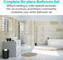Papillon Bathroom Accessories Set-6 Piece Plastic Gift Set Toothbrush Holder,Toothbrush Cup,Soap Dispenser,Soap Dish,Toilet Brush Holder,Trash Can,Tumbler Straw Set Bathroom (Black)