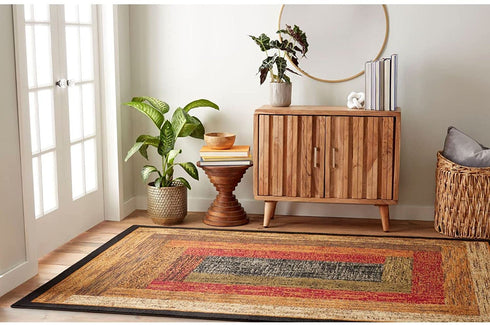 Home Dynamix Royalty Vega Area Rug, 1'9"x7'2" Rectangle, Black/Brown