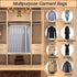 Hanging Garment Bags Cover 24''X48'' Lightweight Clear White Suit Protector Cover (Pack of 6) with Study Full Zipper for Suit Clothes Storage Closet (24''X48'', White)