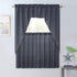 Rama Rose Breathable Rustic Kitchen Swag Curtain Valances, Rod Pocket Burlap Valences, Soft Farmhouse Window Decor for Cafe, Living Room(2 Panels, Each Panel 36" W x 63" L, Charcoal)