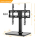 Universal Tabletop TV Stand Base with Swivel Mount for 27 32 37 40 43 46 50 55 inch LCD LED Plasma Flat Screens, Height Adjustable TV Base Replacement,Tempered Glass Base,Holds up to 88lbs