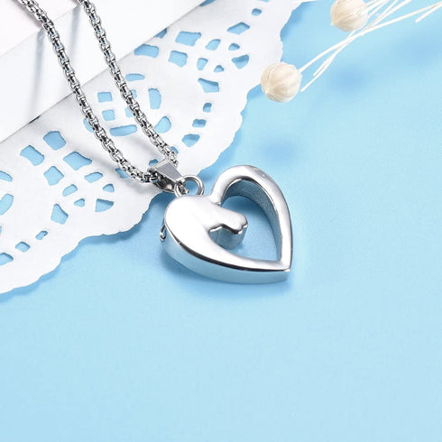 EternityMemory Horse in My Heart Stainless Steel Cremation Jewelry Necklace Urn Keepsake Pendant +Box+Fill Kits