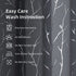 BUHUA Light Grey Blackout Bedroom Curtains,Black Out cCurtains 63 Inch Long 2 Panels,Window Curtains Panels,Thermal Insulated Windproof Elegant Tree Branches Silver Print Drapes 38W x 63L