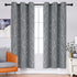 BUHUA Light Grey Blackout Bedroom Curtains,Black Out cCurtains 63 Inch Long 2 Panels,Window Curtains Panels,Thermal Insulated Windproof Elegant Tree Branches Silver Print Drapes 38W x 63L