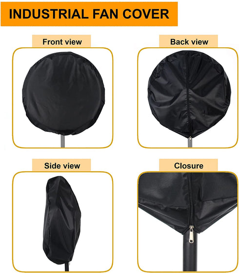 Outdoor Fan Cover ZIIVITA Waterproof &Dustproof Industrial Fan Cover for Stand Pedestal Fan/Wall Mount Fan - Outdoor/Patios Use in Heavy Duty Material (Fit 24-28" Fan)