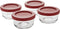 Anchor Hocking nchor Hocking Classic Food Storage Containers, 1-Cup, Clear Glass, Red Lids