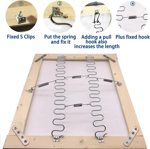Kaupuar 21" Sofa Upholstery Spring Replacement Kit for Repair Couch Recliner Parts Chair fix Sagging seat