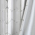 Intelligent Design Raina Total Blackout Metallic Print Grommet Top Single Curtain Panel Thermal Insulated Light Blocking Drape for Bedroom Living Room and Dorm, 50x84, White/Silver 1 Piece