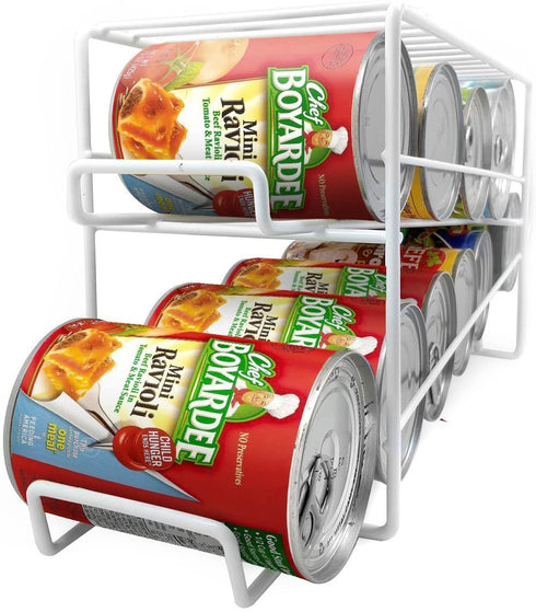 Sorbus Soda Can Rack Beverage Dispenser Dispenses 12 Standard Size 12oz Soda Cans (White)