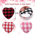 Whaline 24Pcs Valentine's Day Heart Ornaments Buffalo Check Heart Ornament 4 Designs Black Red White Pink Plaid Hanging Decorations for Wedding Anniversary Birthday Christmas Craft Gifts