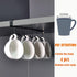 ECROCY Adhesive Cup Holder Under Cabinet - 3pcs x 6 Hook Coffee Cup Mug Holder for Kitchen, Fit for 1 Inch Thickness Shelf or Less - Only Fit for Flat Buttom Cabinet Without Any Lip