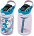 Contigo Kids Water Bottle with Redesigned AUTOSPOUT Straw, 14 oz., Dinos, 2-Pack