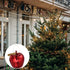 BESPORTBLE 24pcs Shatterproof Christmas Tree Baubles Apple Shaped Hanging Ornaments for Xmas Holiday Wedding Party Decoration (Red)