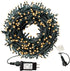 XTF2015 105ft 300 LED Christmas String Lights, End-to-End Plug 8 Modes Christmas Lights - UL Certified - Outdoor Indoor Fairy Lights Christmas Tree, Patio, Garden, Party, Wedding, Holiday (Warm White)