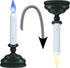 Xodus Innovations Battery Operated First Responder Window Candle with Dusk to Dawn Sensor and Selectable Blue or White LED Flame Color, Aged Bronze/Black (FR1310A)