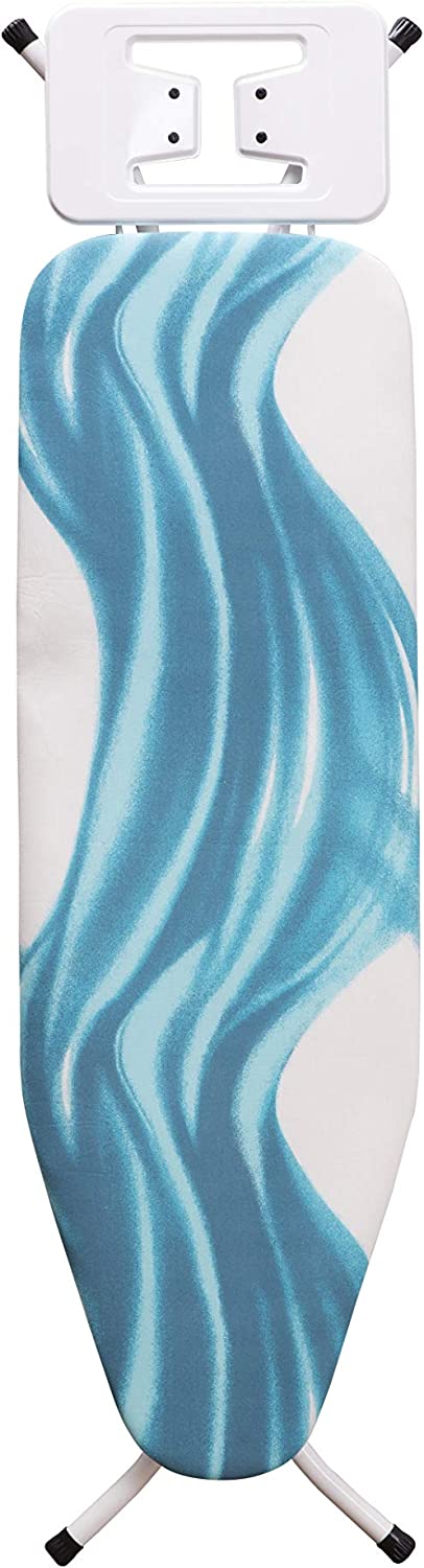 Mabel Home ironing Board Padded Cover, 100% Cotton, 43" x 14" - Blue & White